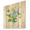 Designart - Meadow Flowers Garland - Farmhouse Print on Natural Pine Wood